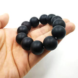 Men's Natural Agates Bracelet - Frosted Stone