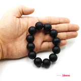 Men's Natural Agates Bracelet - Frosted Stone