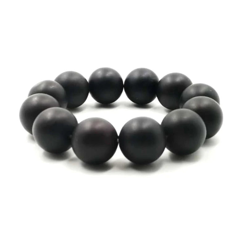 Men's Natural Agates Bracelet - Frosted Stone