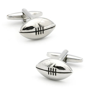 Men's American Football Cuff Links in Silver