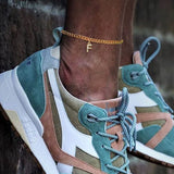 Men's Alphabet Anklet, Letter Bracelet for Men