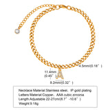 Men's Alphabet Anklet, Letter Bracelet for Men