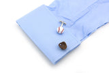 Men's Baseball Game Cuff Links in Copper