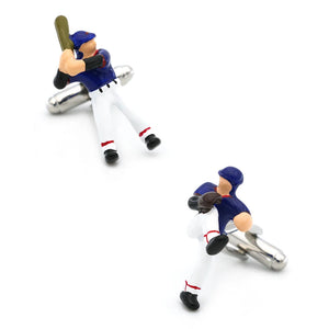 Men's Baseball Player Cuff Links Brass Sport Cufflinks