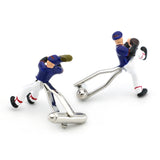 Men's Baseball Player Cuff Links Brass Sport Cufflinks
