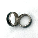 Women's Titanium Wedding Band Damascus Steel Pattern Ring