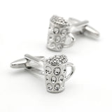 Men's Beer Cup Cuff Links Copper Silver