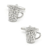 Men's Beer Cup Cuff Links Copper Silver