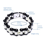Men's Stainless Steel Biker Chain Bracelet Motorcycle Link Bangles