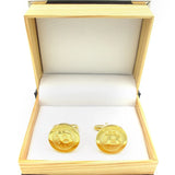 Men's Bitcoin Cuff Links Copper Material Golden