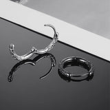 Men's 925 Solid Silver Engraving Earrings for Party