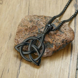 Men's Irish Triquetra Knot Pendant Necklace with Box Chain