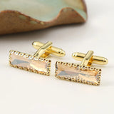 Men's Crystal Cufflinks French Shirts Wedding Jewelry
