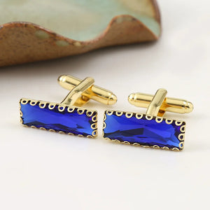 Men's Crystal Cufflinks French Shirts Wedding Jewelry
