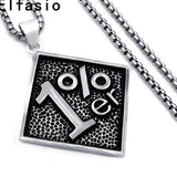 Men's 1% ER Outlaw Biker Pewter Pendant Stainless Steel Chain