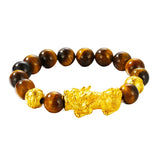 Men's 12mm Tiger Eyes Stone Chakra Bracelet