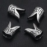 Men's Double Hole Beads Bracelet Leather Cord Jewelry Making