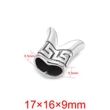 Men's Double Hole Beads Bracelet Leather Cord Jewelry Making