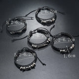 Men's Punk Rivet Leather Bracelet