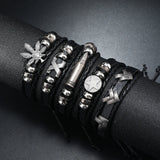 Men's Punk Rivet Leather Bracelet