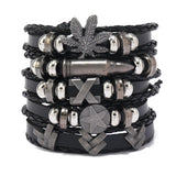 Men's Punk Rivet Leather Bracelet