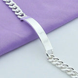 925 Silver Classic 10mm Link Chain Bracelet For Men