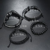 Men's Hand-Woven DIY 4-Piece Star Charm Bracelet