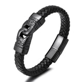 Men's Bracelet Euro-American Style Stainless Steel Hand Braided Bangle