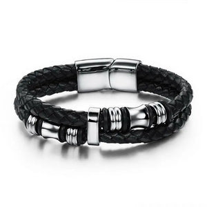 Men's Braided Leather Bracelet Wristband