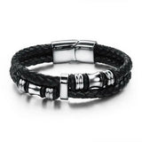 Men's Braided Leather Bracelet Wristband