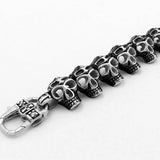 Men's Steel Rock Titanium Bracelet Punk Stainless Steel