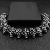 Men's Steel Rock Titanium Bracelet Punk Stainless Steel