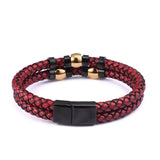 Men's Punk Leather Bracelet with Gem Retro Jewelry