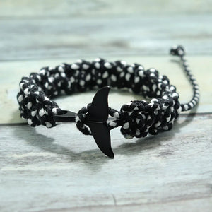Men's Rope Ocean Tail Bracelet, Adjustable Camping Wrap For Him