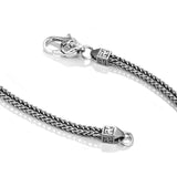 Men's S925 Silver Hand-woven Bracelet Domineering Retro Couple Gift Bangle