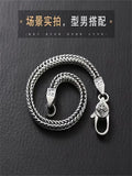 Men's S925 Silver Hand-woven Bracelet Domineering Retro Couple Gift Bangle