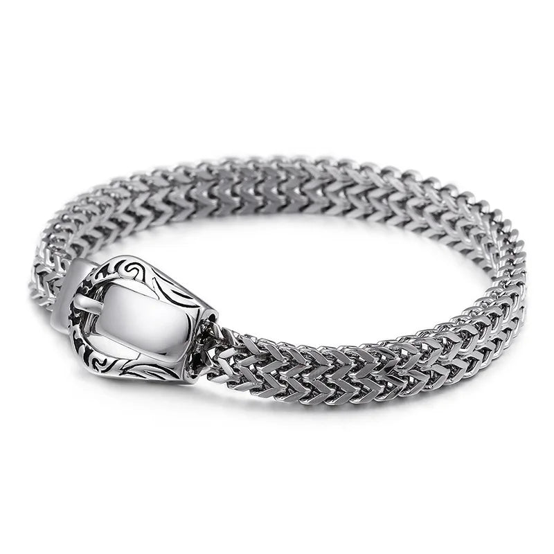 Men's Titanium Steel Rock Bracelet European and American Style