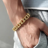 Men's Bike Charm Stainless Steel Bracelet Chain Jewelry Birthday Gift