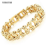 Men's Bike Charm Stainless Steel Bracelet Chain Jewelry Birthday Gift