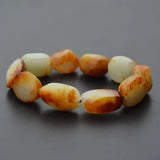 Men's Red Hetian Jade Nephrite Bracelet Bangle Fine Jewelry