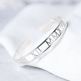 Personalized Faceted Name Bangle for Women