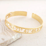 Personalized Faceted Name Bangle for Women