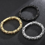 Men's Stainless Steel Link Chain Bracelet 8MM Wide Christmas Gift
