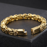 Men's Stainless Steel Link Chain Bracelet 8MM Wide Christmas Gift