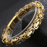 Men's Stainless Steel Link Chain Bracelet 8MM Wide Christmas Gift