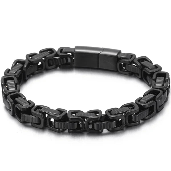 Men's Stainless Steel Link Chain Bracelet 8MM Wide Christmas Gift