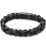 Men's Stainless Steel Link Chain Bracelet 8MM Wide Christmas Gift