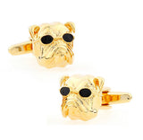 Men's Bulldog Cuff Links Copper Golden