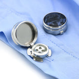 Carbon Fibre Cufflinks for Men - Business Dress Cuff Buttons