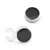 Carbon Fibre Cufflinks for Men - Business Dress Cuff Buttons